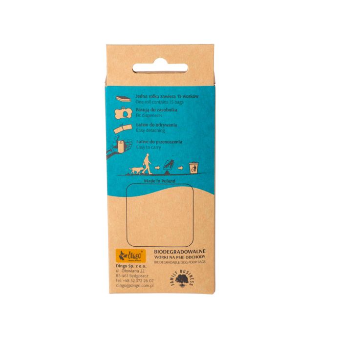 Dingo Bolsas compostables en caja de 4 x 15 unidades