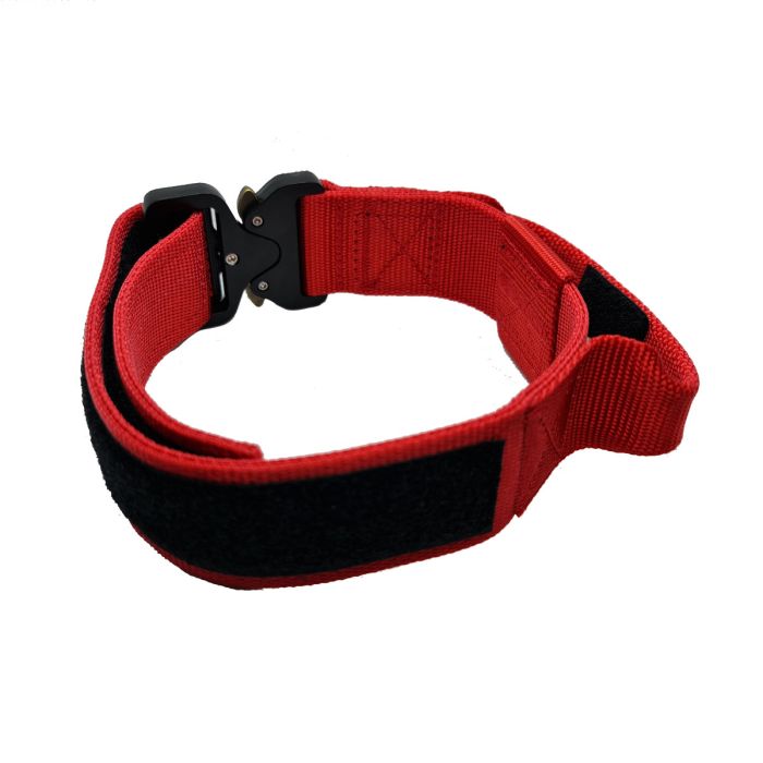 Euro Joe Collar táctico rojo con asa 38 mm