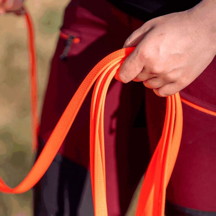 HS Sprenger Correa naranja de Biothane Footballgrip 16 mm sin asa