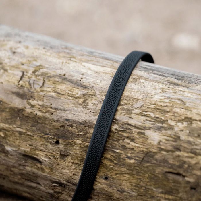 HS Sprenger Correa negra de Biothane Footballgrip 16 mm sin asa