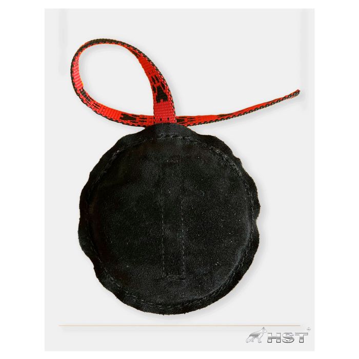 HST Pelota plana de cuero de 13 cm de diámetro con cuerda