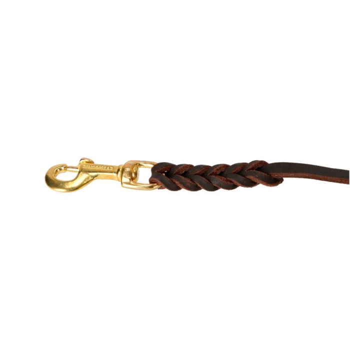 Dingo Gear Correa de cuero engrasado con asa 15 mm x 2,5 m