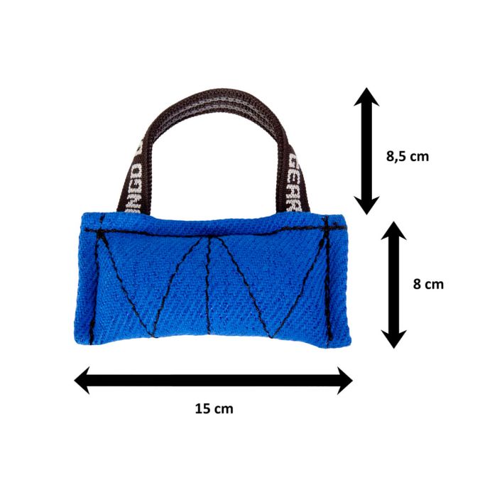 Dingo Gear Mordedor mini de tela francesa con asa central 15 cm x 8 cm