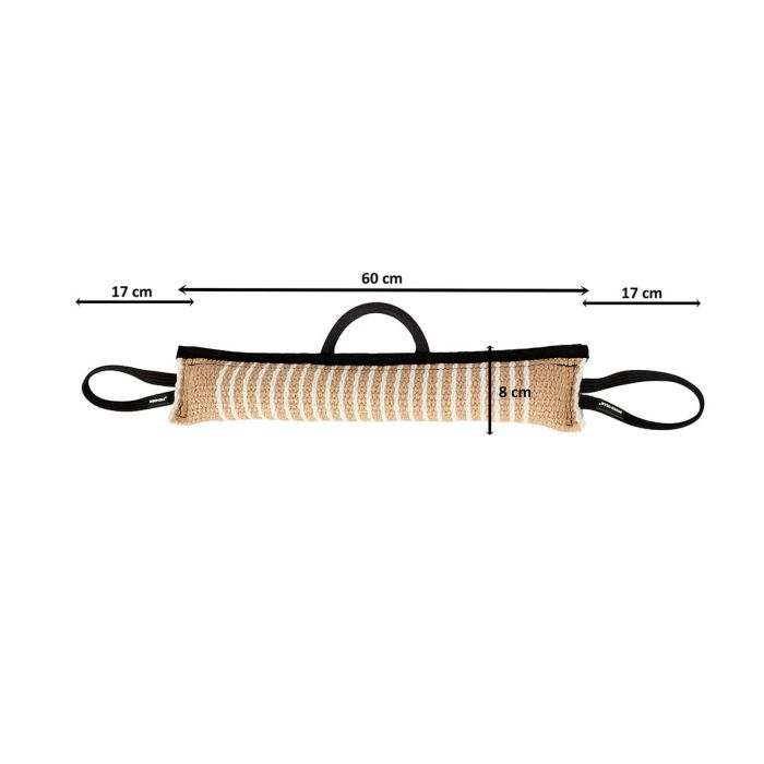 Dingo Gear Mordedor de yute extra con tres asas 60 cm x 8 cm