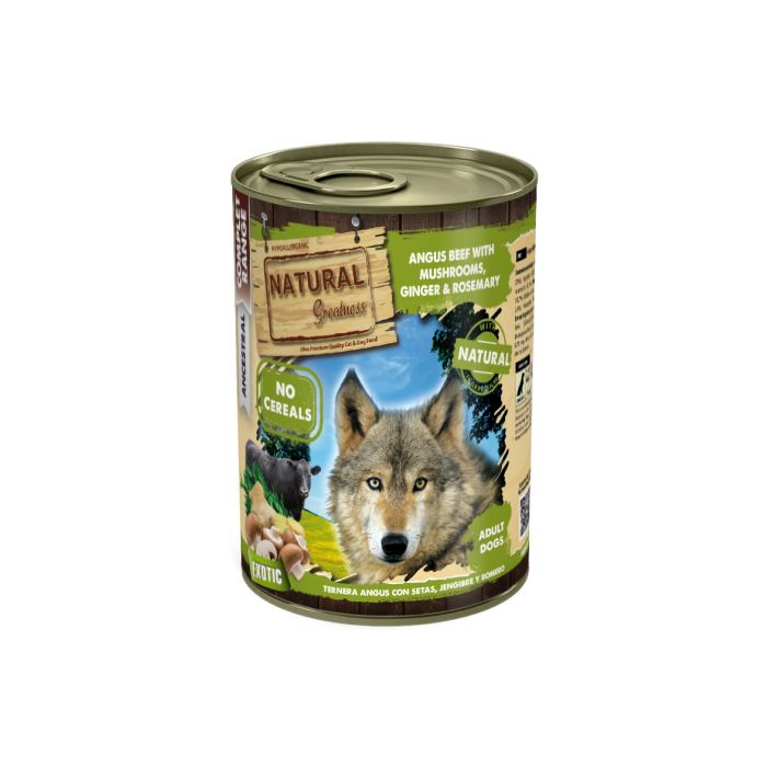 Natural Greatness Ternera angus con setas, jengibre y romero 400 g