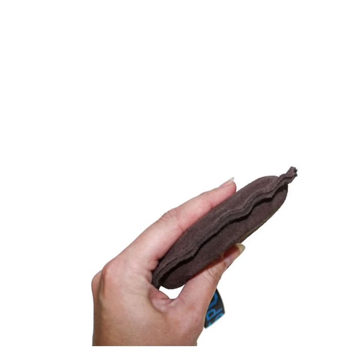 Sporthund Pelota plana de cuero de 12 cm con asa