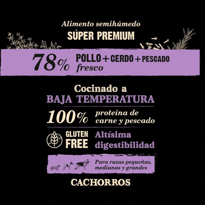 NutraDog Wild cachorros 78% pollo, cerdo y pescado