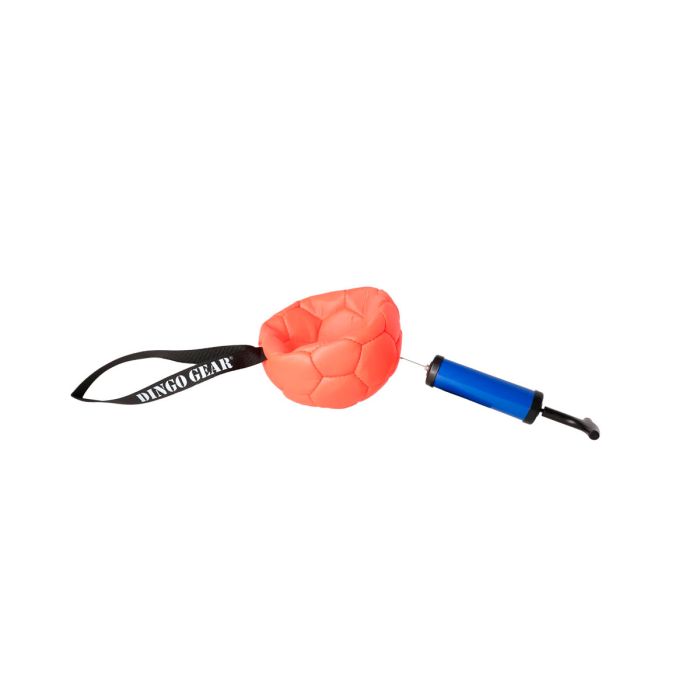 Dingo Gear Pelota inflable de ecopiel naranja con bomba