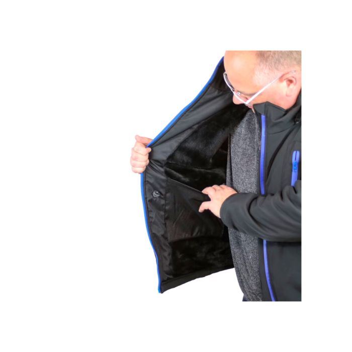 Sporthund Chaqueta de invierno negra y azul