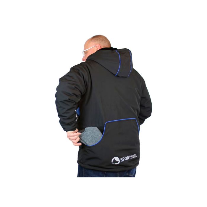 Sporthund Chaqueta de invierno negra y azul