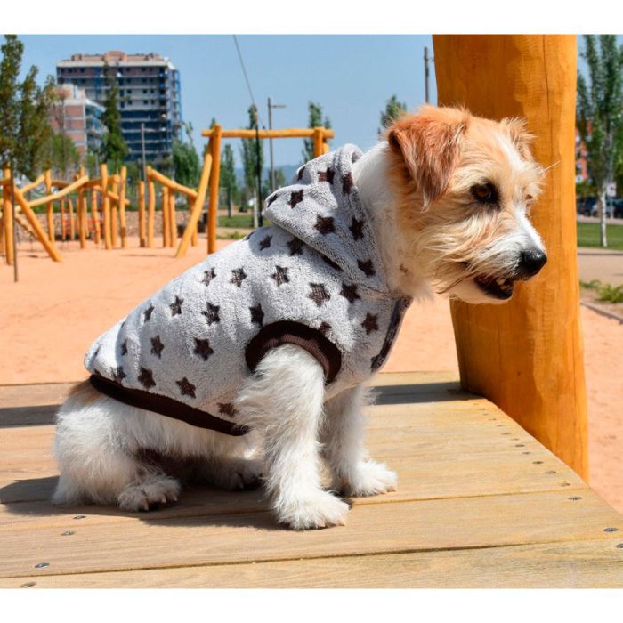 Nayeco Sudadera con capucha con estrellas marrones