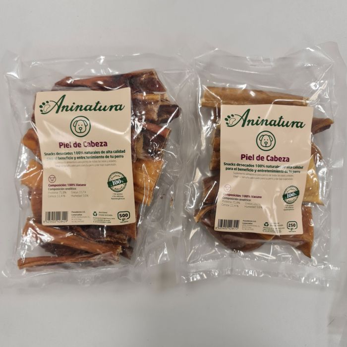 Aninatura Snacks de piel de cabeza de vacuno