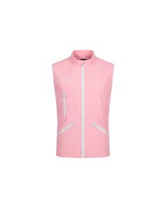 Frontal del chaleco de entrenamiento X-OTIK PackLeader++ en color rosa con cremalleras blancas y logotipo en el pecho.