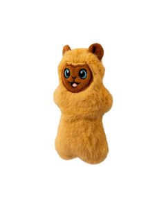 Kong Snuzzles Mini Llama XS vista frontal peluche para perros pequeños color marrón claro