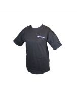 Camiseta Sporthund con bolsillos para entrenamiento canino, color negro, vista frontal y trasera.