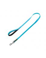 Correa azul para perro Hunter Convenience 20 mm x 1,2 m con asa acolchada de neopreno