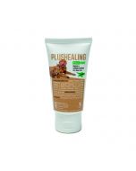 Tubo de crema cicatrizante Pino Plushhealing de 100ml con aloe vera para el cuidado de heridas en perros y gatos.