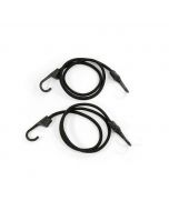 Gomas expansoras negras con gancho para fijación de redes o lonas al coche, pack de 2 unidades de 50 cm