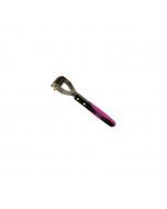 Herramienta de deslanado para perro Ibañez Coat de 8 hojas con mango ergonómico negro y fucsia.