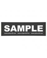 Julius-K9 Logo con velcro y texto personalizado blanco