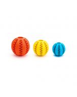 Pelota dental para perros de caucho natural con ranuras para snacks