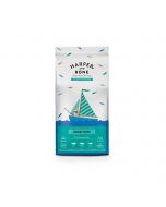 Bolsa de pienso para perros de raza pequeña Harper & Bone Adult Mini Ocean Wonders con una ilustración de un perro en un velero.