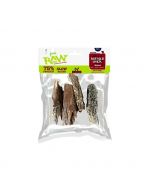 Bolsa de Fresh Raw con tiras de hígado de búfalo deshidratado, un snack nutritivo y rico en proteínas para perros.