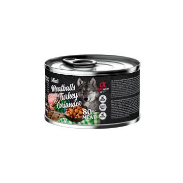 Albóndigas de Pavo y Cilantro – Alimento húmedo natural y completo para perros adultos, con carne fresca y cilantro – Zona K9