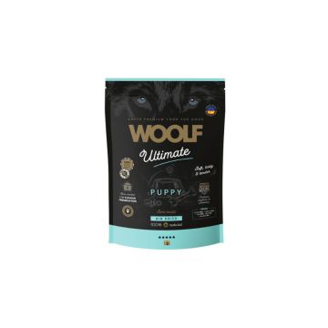 Bolsa de 1kg del alimento semihúmedo para cachorros Woolf Ultimate Puppy.