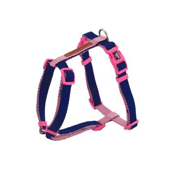 Nayeco X-TRM Doble Azul y Rosa – Arnés de nylon ajustable con cierre de seguridad y arandela metálica para perros de todos los tamaños – Zona K9