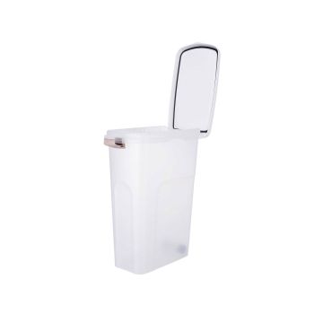 Barril de almacenamiento hermético 15L – Recipiente de plástico con sistema de enganche para conectar varios barriles. Ideal para pienso seco y lecho – Zona K9