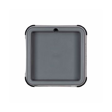 Vista superior LickiMat Mini Keeper gris interior vacío para perros pequeños
