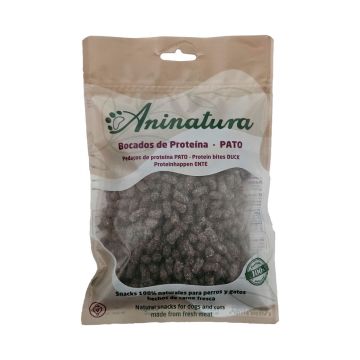 Bocados naturales de pato Aninatura para perros, bolsa 250g