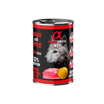 Alpha Spirit Alimento húmedo de cerdo con manzana 400 g