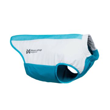 Chaleco refrescante Non-stop dogwear Cooling pull-on vest color azul y blanco aislado sobre fondo blanco