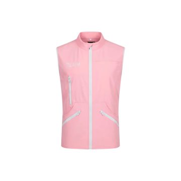 Frontal del chaleco de entrenamiento X-OTIK PackLeader++ en color rosa con cremalleras blancas y logotipo en el pecho.