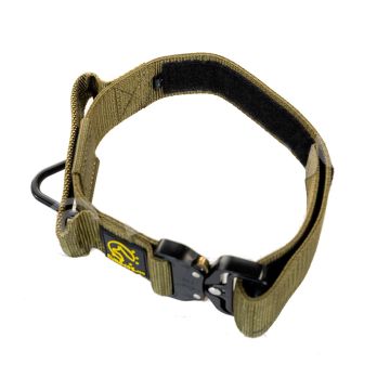 Euro Joe Collar táctico verde caqui con asa 38 mm