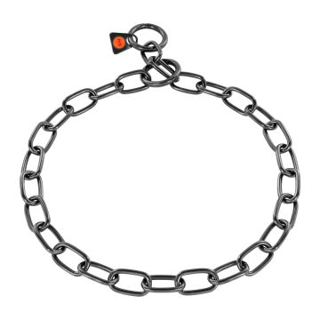 HS Sprenger Collar eslabón medio de acero inoxidable negro 3 mm