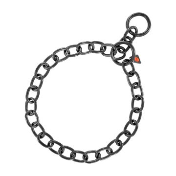 HS Sprenger Collar eslabón extra fuerte de acero inoxidable negro 4 mm