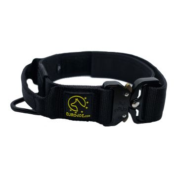 Euro Joe Collar táctico negro con asa 38 mm