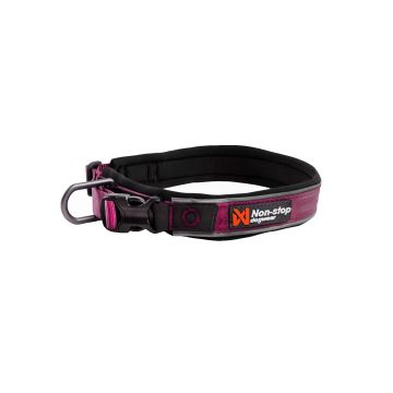 Collar Non-stop dogwear Roam púrpura vista completa con cierre Duraflex y anilla aluminio