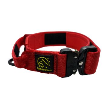Euro Joe Collar táctico rojo con asa 38 mm