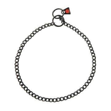 HS Sprenger Collar eslabón retorcido de acero inoxidable negro 2 mm