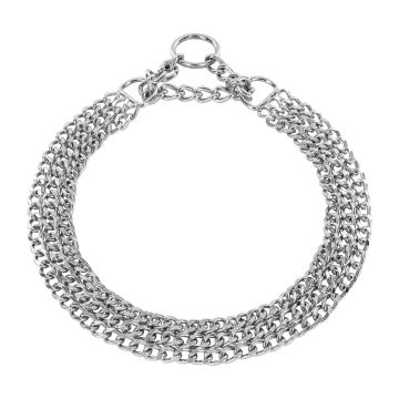 HS Sprenger Collar martingale triple de acero cromado 2 mm