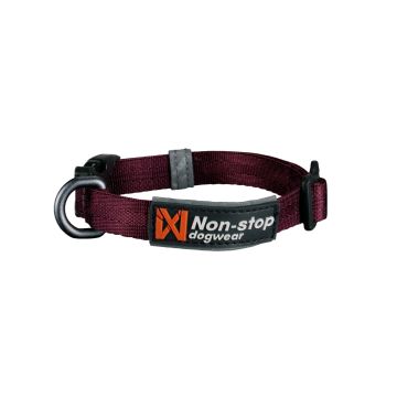 Collar para perro pequeño Non-stop dogwear Tumble color morado fondo blanco con cierre Duraflex