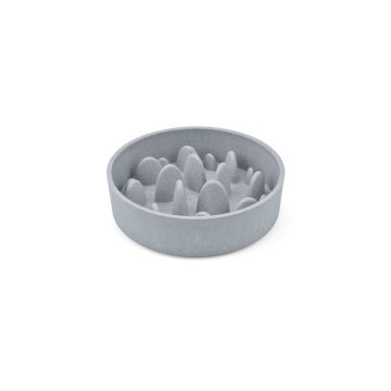 Comedero Bambú Slow Azul – Comedero ecológico con diseño antiansiedad, base antideslizante y material resistente para perros – Zona K9