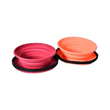 Premier DOG Comedero bebedero plegable doble con estuche