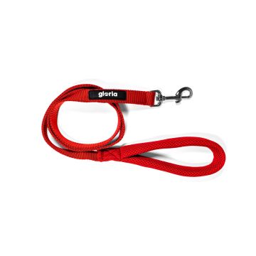 Correa roja Gloria Air Mesh Trek Star con asa acolchada transpirable y mosquetón metálico sobre fondo blanco.