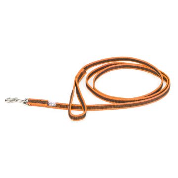 Julius-K9 Correa naranja de goma entretejida 14 mm con asa