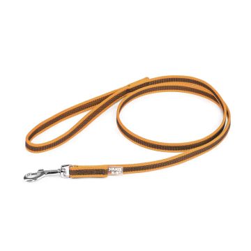 Julius-K9 Correa naranja de goma entretejida 20 mm con asa